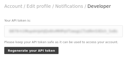 Screenshot of the Hypothes.is developer page providing a developer API key