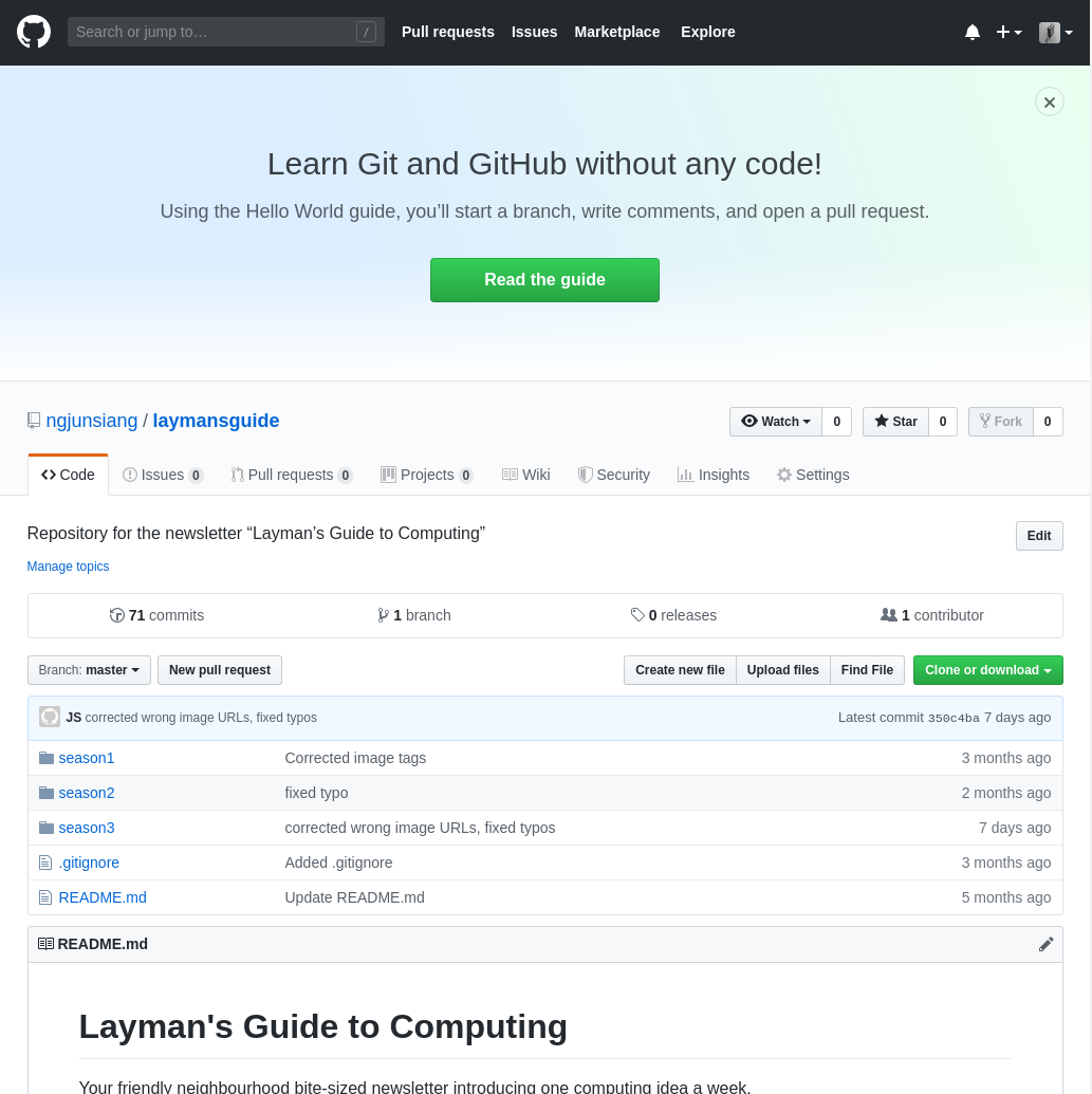 Github page for laymansguide
