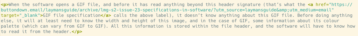 Another part of the Issue 49 HTML file showing the <a> tag