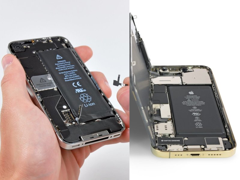 iPhone 4 and iPhone 12 Pro