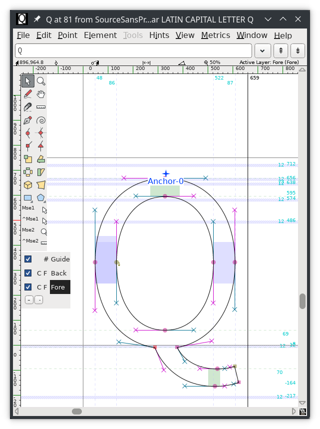 Uppercase Q from Source Sans Pro Regular